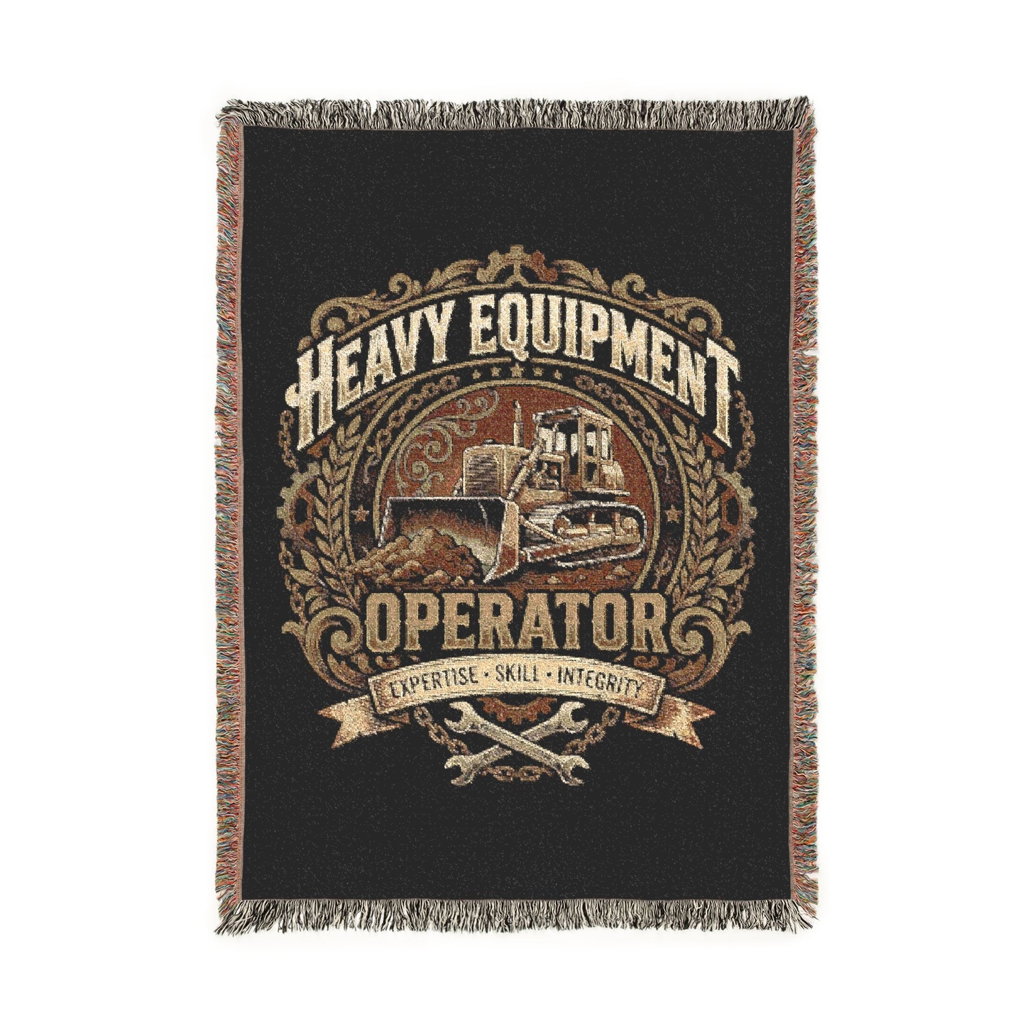 Heavy Equipment Operator Woven Heritage Throw
