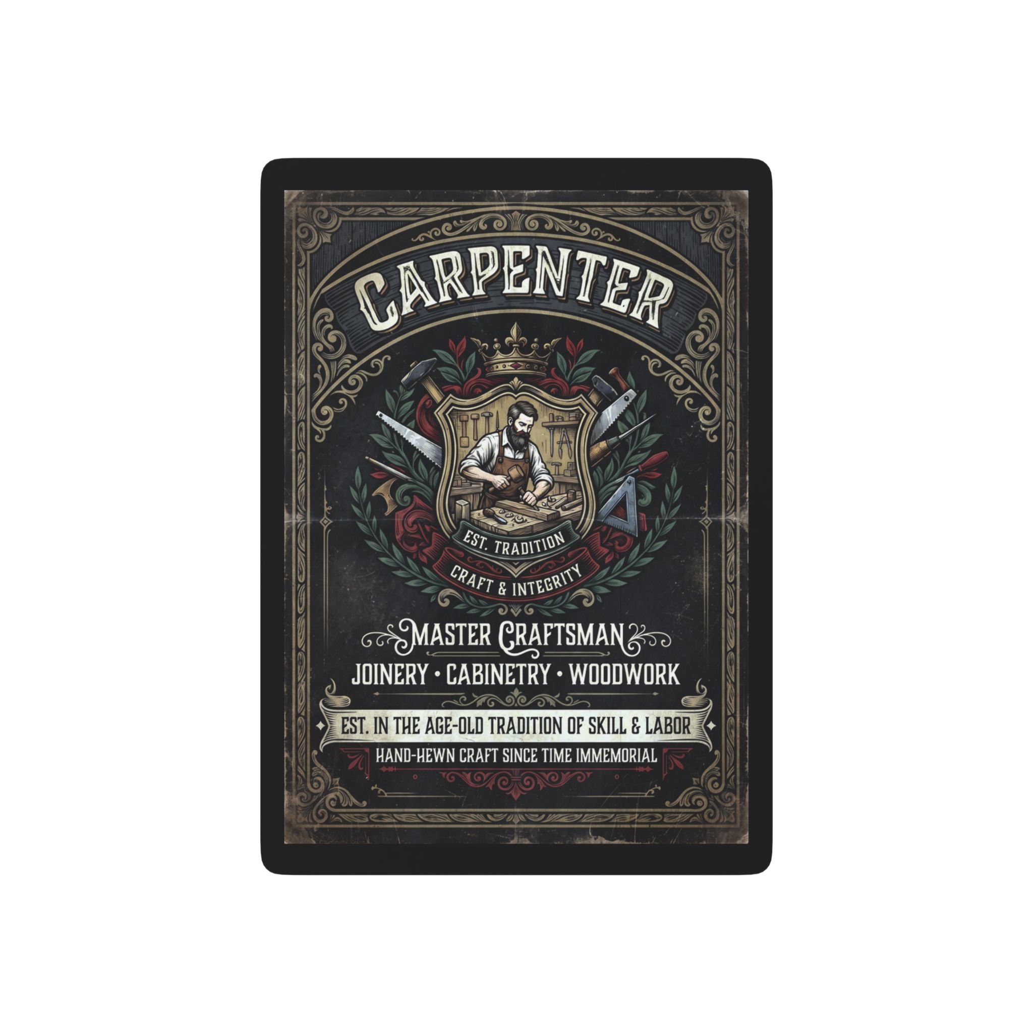 Carpenter Playing Cards — 'Master Craftsman' Vintage Poker Deck - DCA0353