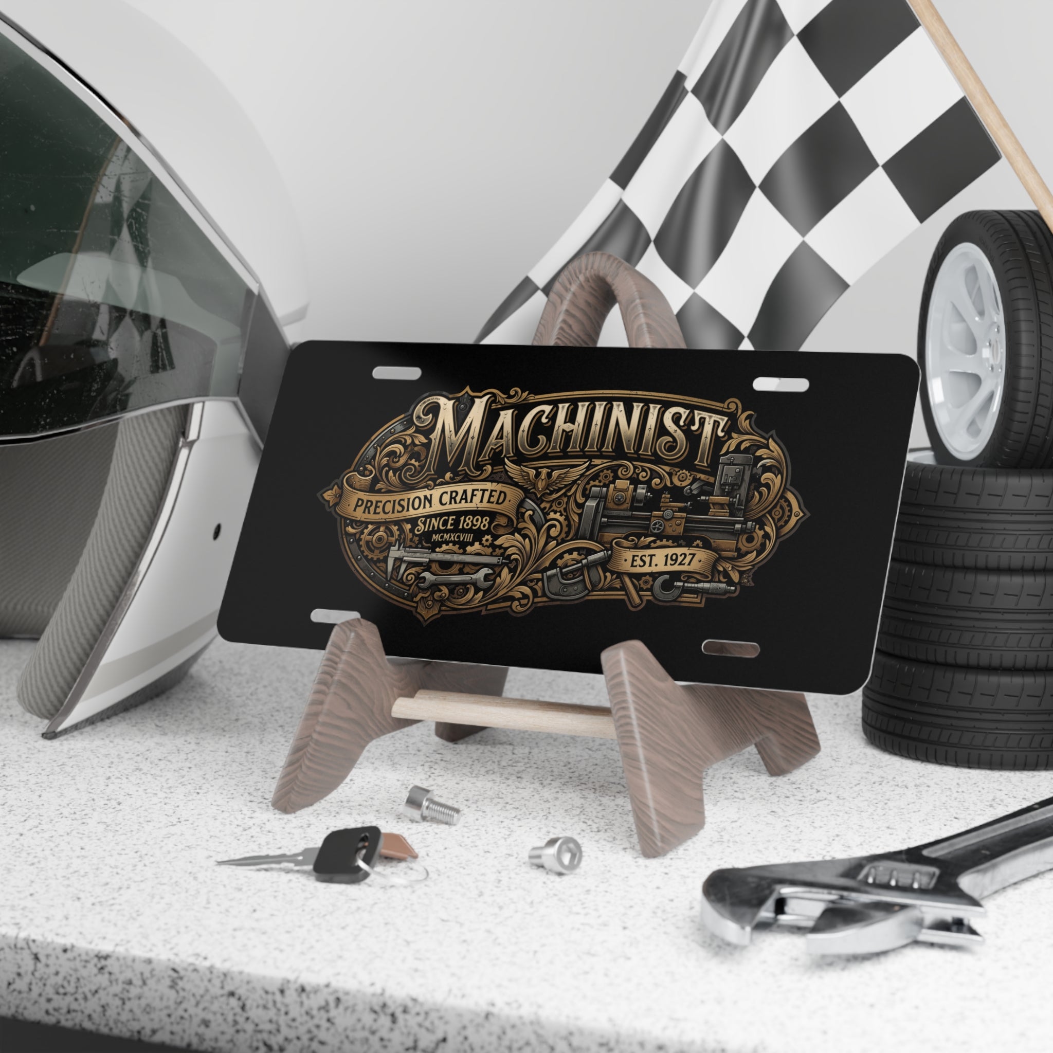 Machinist Vanity Plate — Precision Crafted Metal License Plate - DCA0415