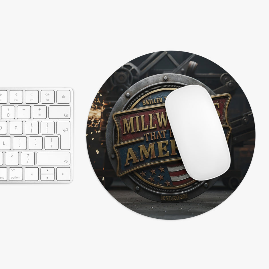 Millwrights That Build America Round Mouse Pad MP1018