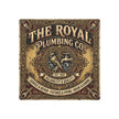 Plumbing - The Royal Plumbing Co. Vintage Metal Sign — Retro Plumbing Wall Art - DCA0443
