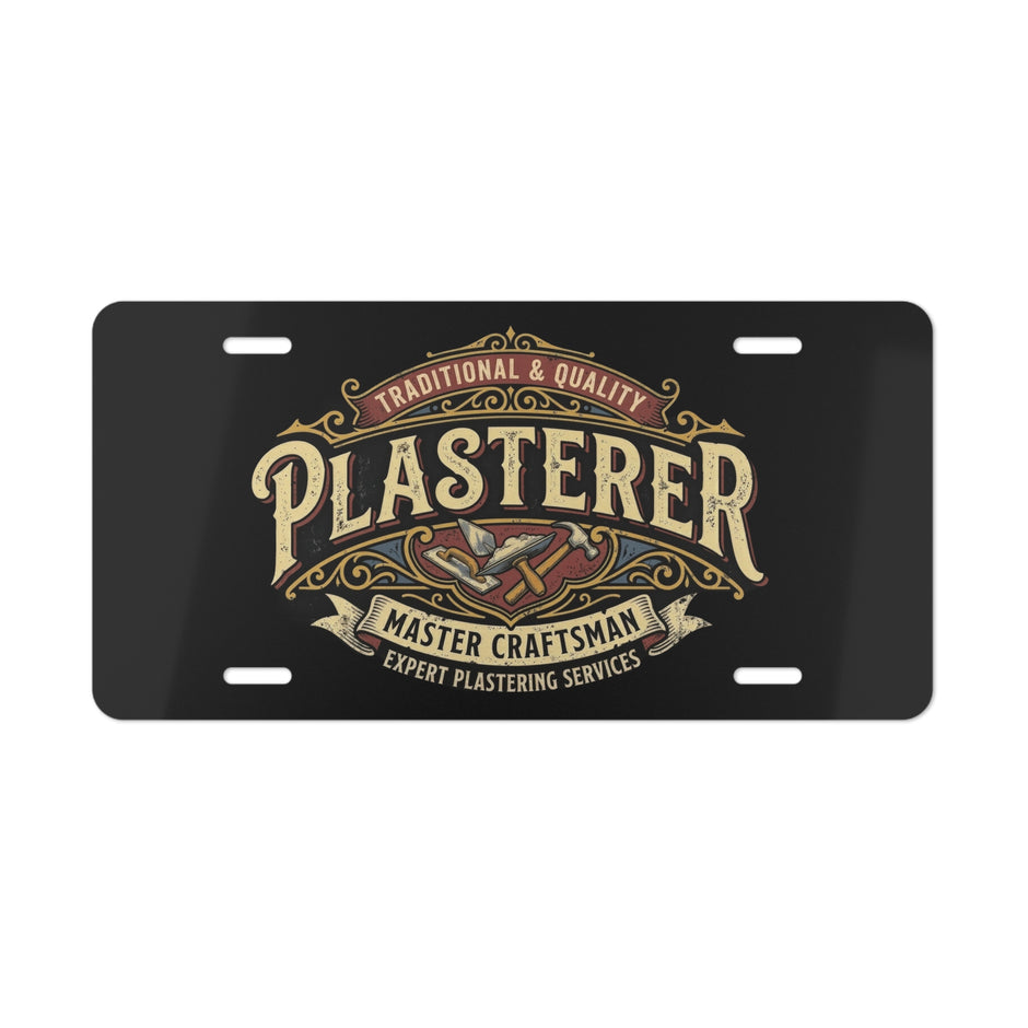 Plasterer Vanity Plate – Master Craftsman License Plate - DCA0141