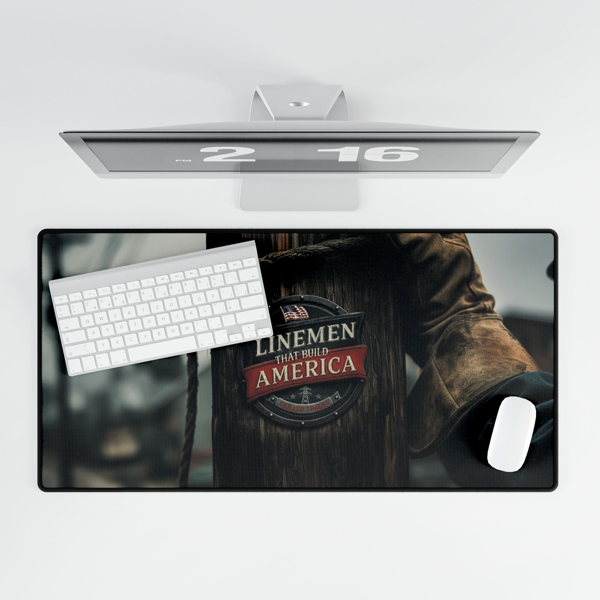 Lineman That Build America Desk Mat Mouse Pad TG1014