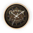 Carpenter Wall Clock — Vintage Woodworking Sign Clock for Workshop & Home - DCA384