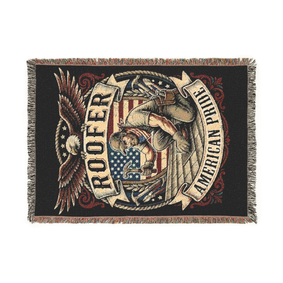 Roofer American Pride Woven Blanket — Tradesman Throw