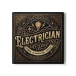 Electrician Ceramic Coaster — Vintage Power & Illumination Design - DCA0230