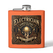 Electrician Licensed & Bonded Flask – 6oz Stainless Steel Hip Flask (Power • Lighting • Repairs) - DCA0421