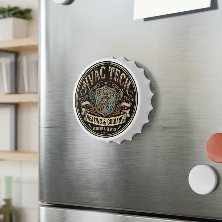 HVAC Tech Bottle Opener — Heating & Cooling Systems Service Metal Opener - HVAC Tech - DCA0171