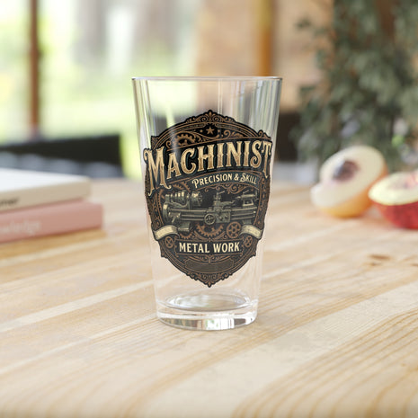Machinist Pint Glass — 16oz Beer Glass - DCA0408