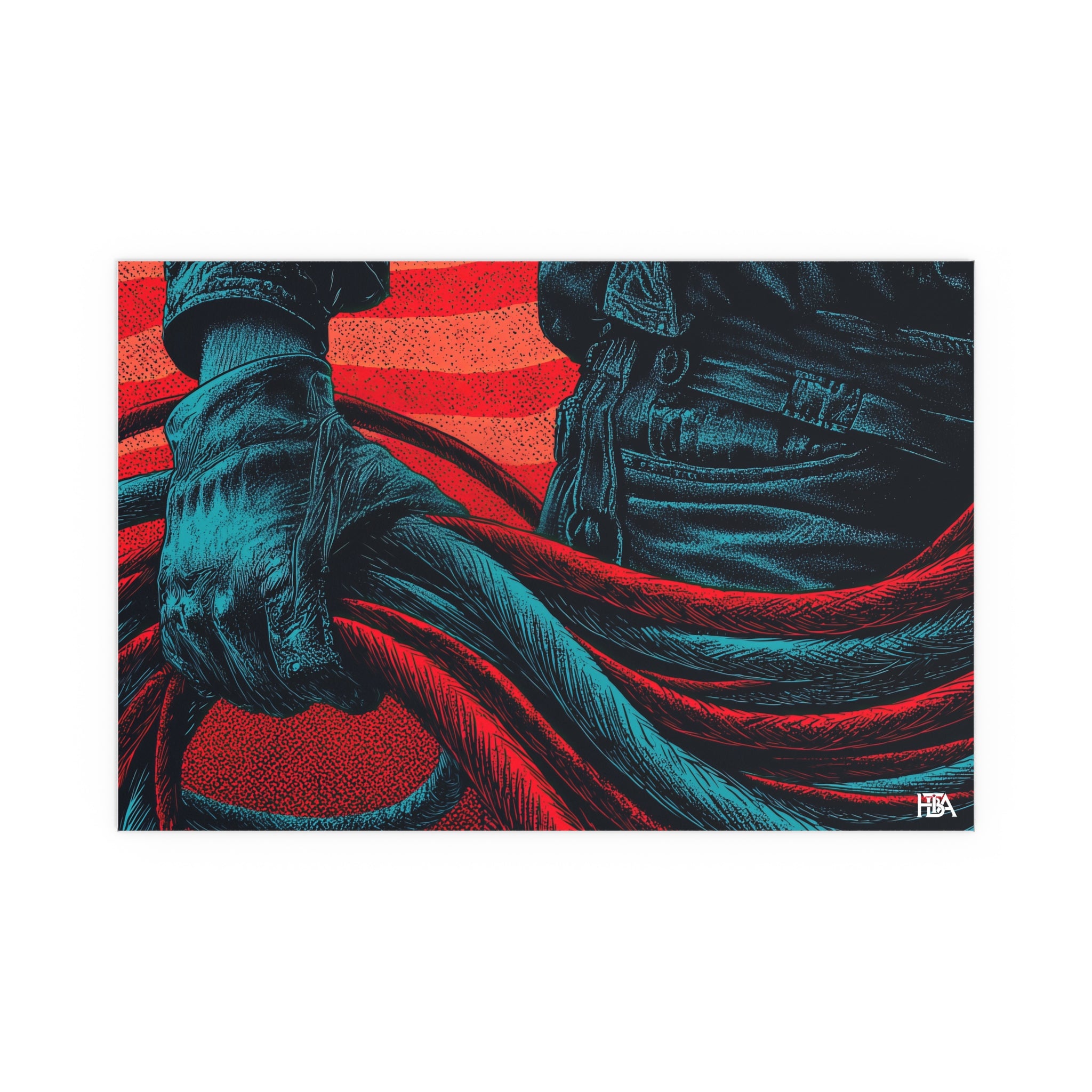 Western Cowboy Silk Poster - Vintage Rodeo Lasso Wall Art (Indoor/Outdoor)