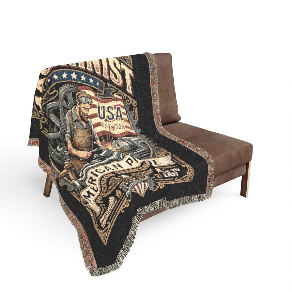 Machinist Woven Blanket — American Pride Throw