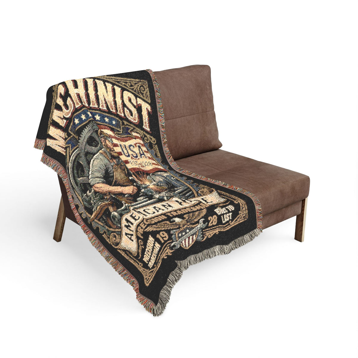 Machinist Woven Blanket — American Pride Throw