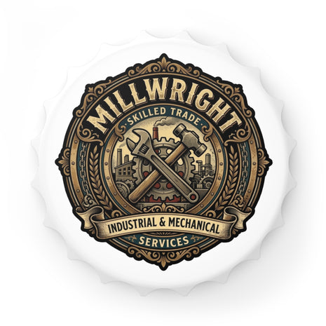 Millwright Industrial & Mechanical Bottle Opener - Skilled Trade Vintage Logo - DCA0182