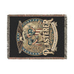 Plasterer Woven Blanket — Patriotic Throw Blanket with Vintage American Seal