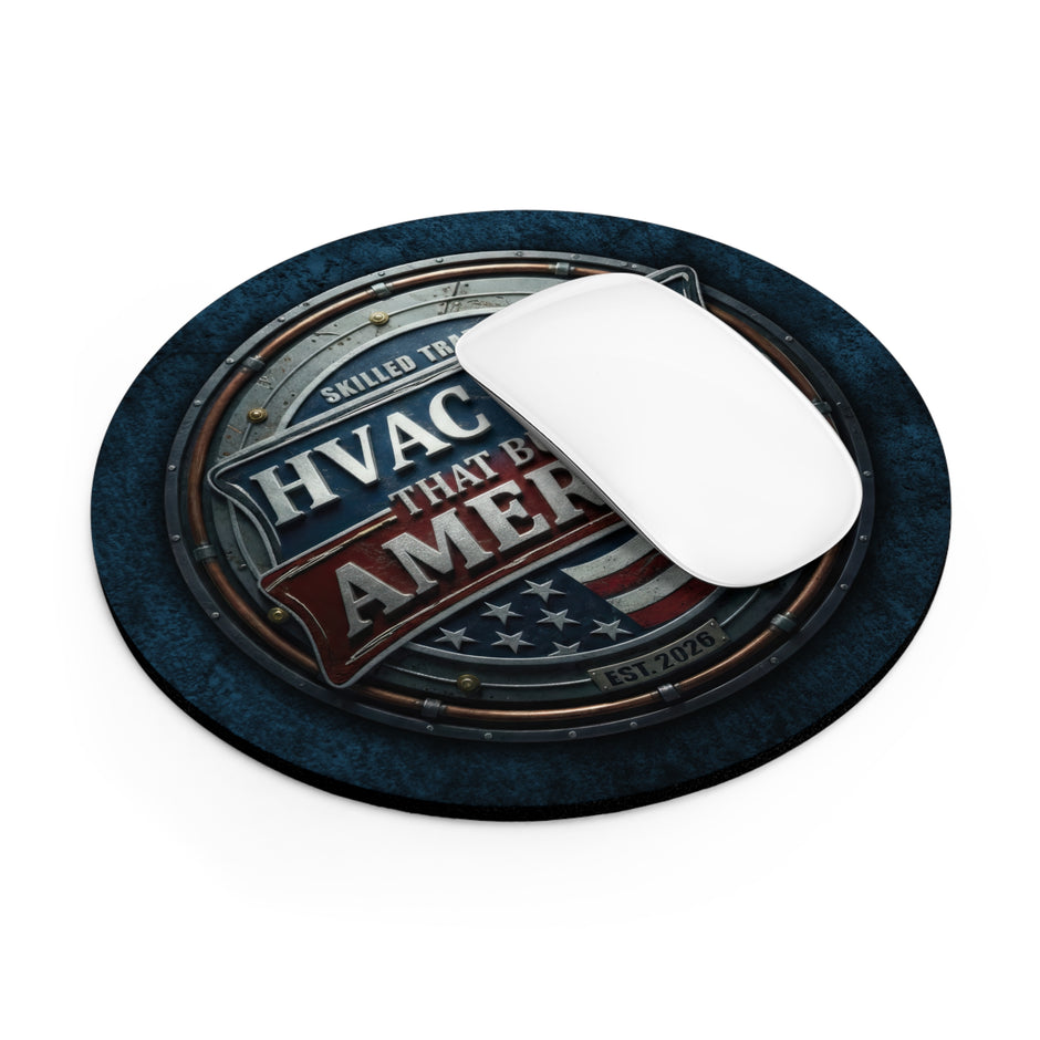 HVAC Techs That Build America Round Mouse Pad