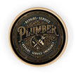 Plumber Vintage Emblem Wall Clock — Repairs • Service • Emergency - DCA0398