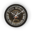 Steel Worker Wall Clock — Vintage Industrial Forge Clock - DCA0400