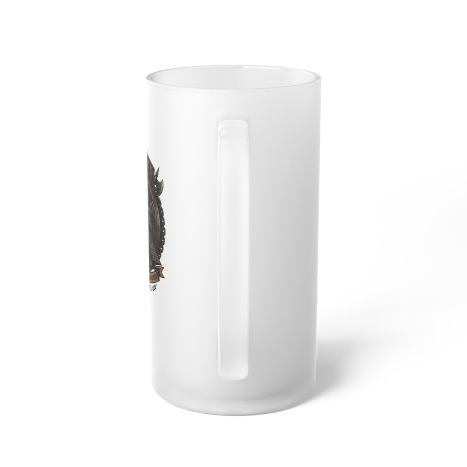 Roofer Frosted Glass Beer Mug – 16 oz Gift for Roofing Professionals - DCA0521