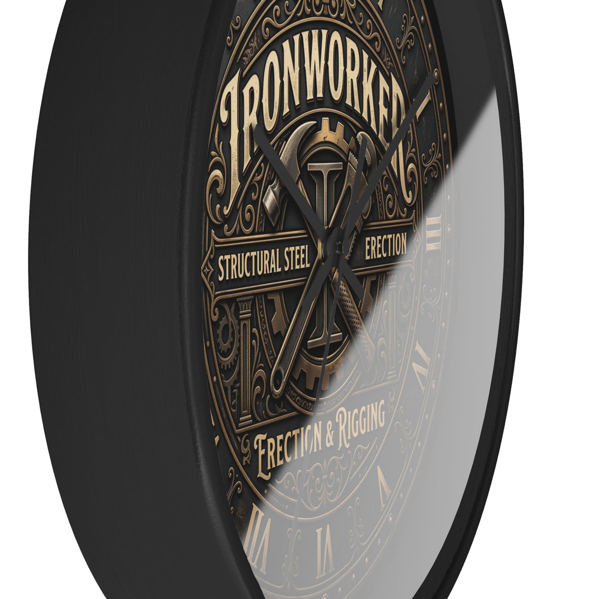Ironworker Vintage Wall Clock — Structural Steel Erection & Rigging Decor - DCA0388
