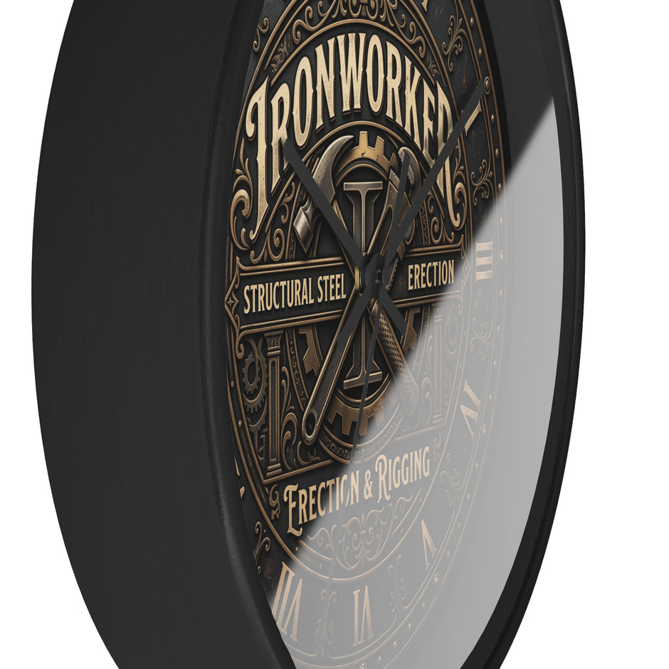 Ironworker Vintage Wall Clock — Structural Steel Erection & Rigging Decor - DCA0388