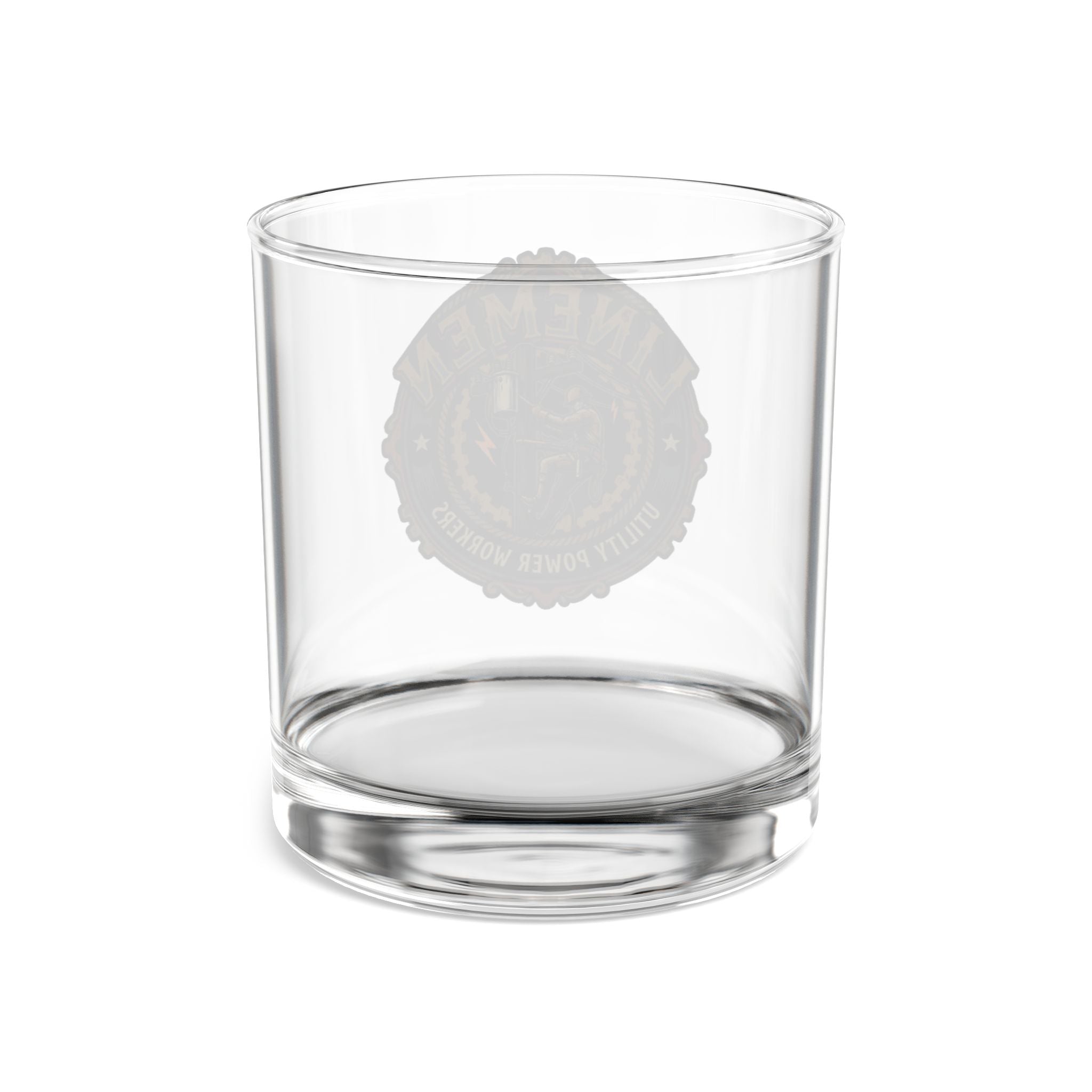 Linemen Whiskey Rocks Glass – 10oz Vintage Logo Drinkware - Linemen - DCA0201