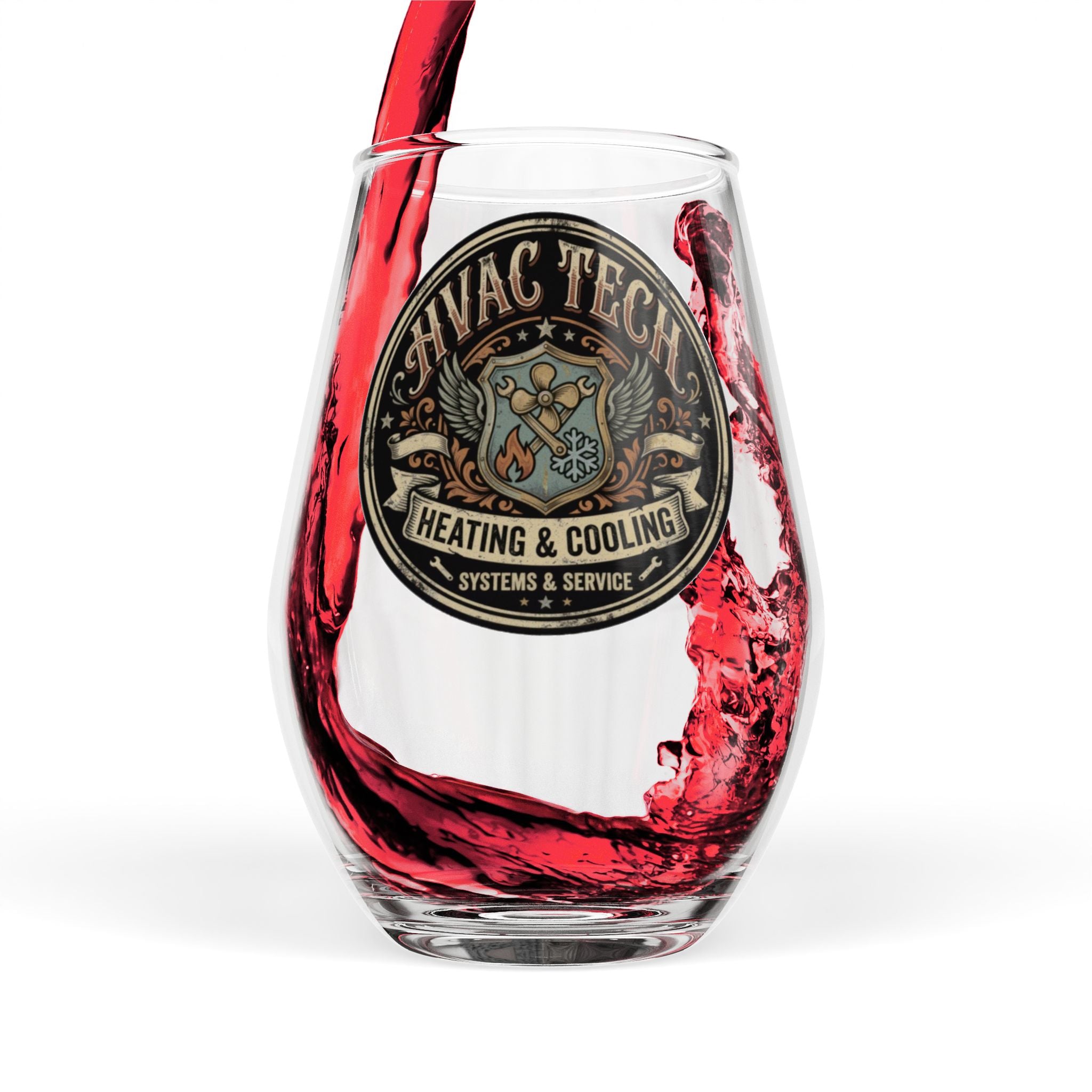 HVAC Tech Stemless Wine Glass —  11.75 oz - DCA0338