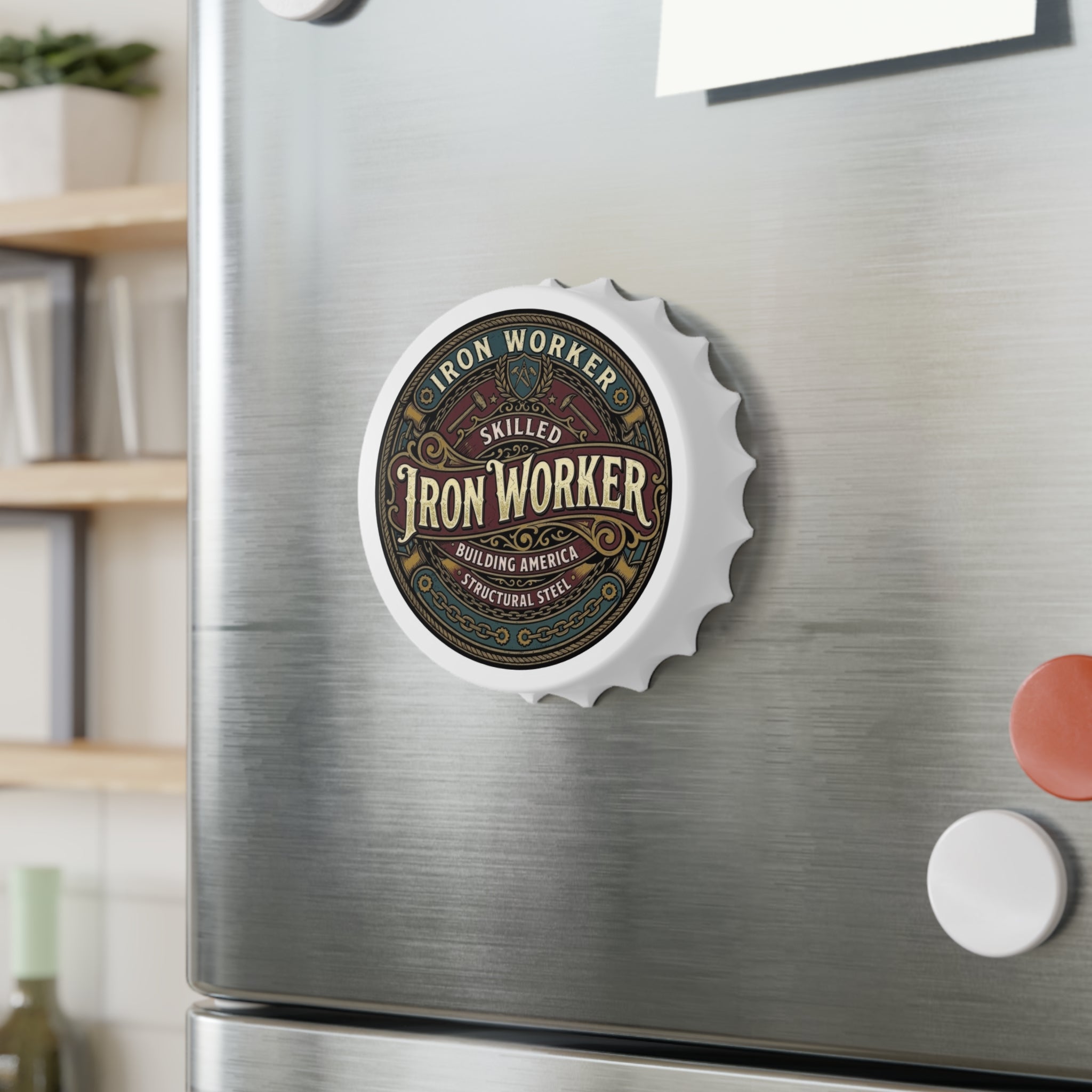 Iron Worker Bottle Opener — Skilled Structural Steel Craftsman Cap Opener - DCA0267