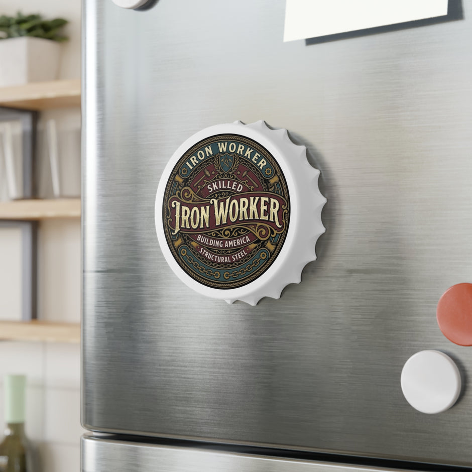 Iron Worker Bottle Opener — Skilled Structural Steel Craftsman Cap Opener - DCA0267