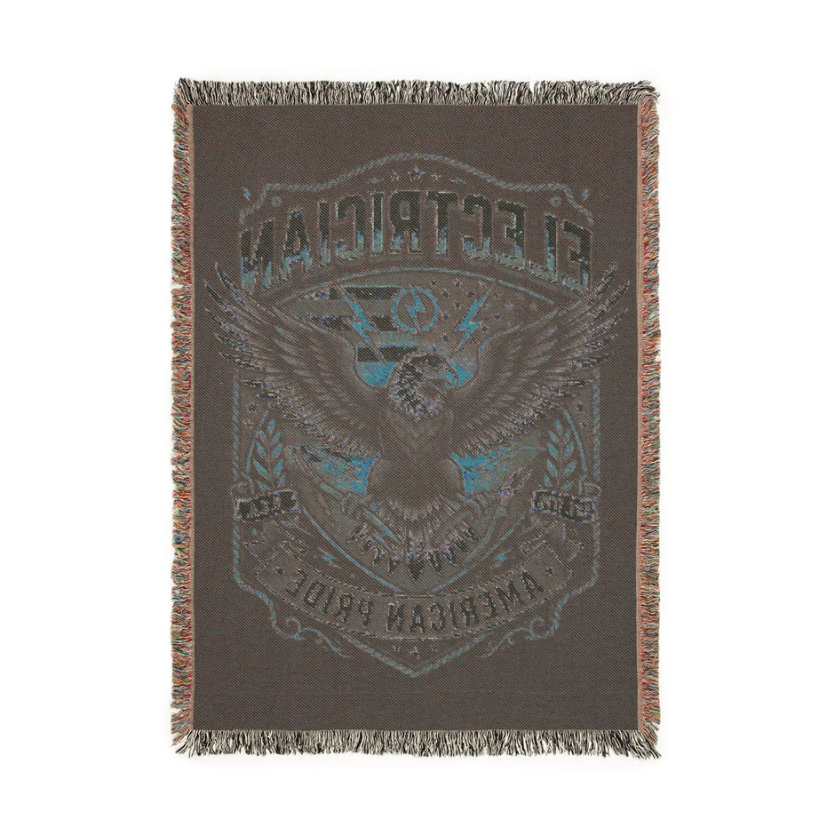 Electrician Woven Blanket - American Proud Eagle Throw