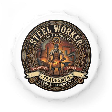 Steel Worker Bottle Opener – Tradesmen Forged Strength Vintage Design - Steel Worker - DCA0181