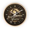 Heavy Equipment Operator Wall Clock — Vintage Excavator Garage & Workshop Decor - DCA0386