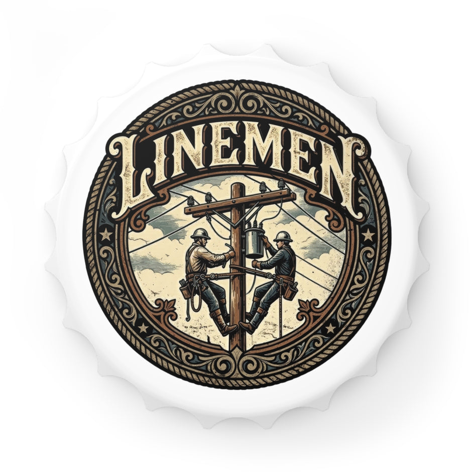 Linemen Bottle Opener — Utility Power Workers Memorial Beer Opener - DCA0169