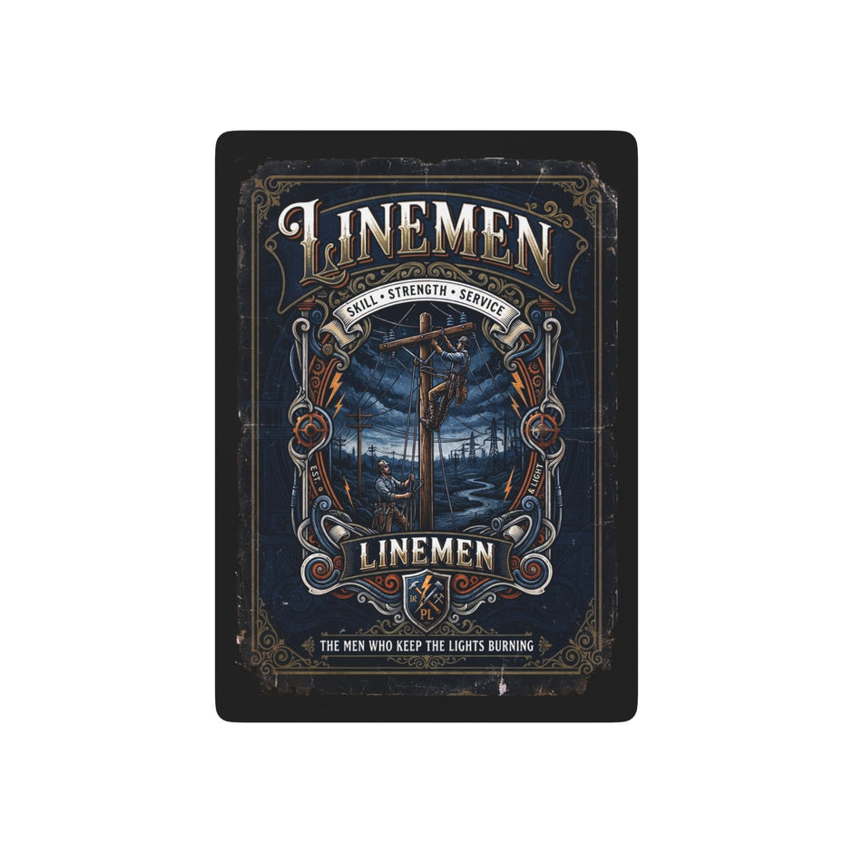 Linemen Tribute Poker Deck — Vintage Electrician Playing Cards - DCA0357
