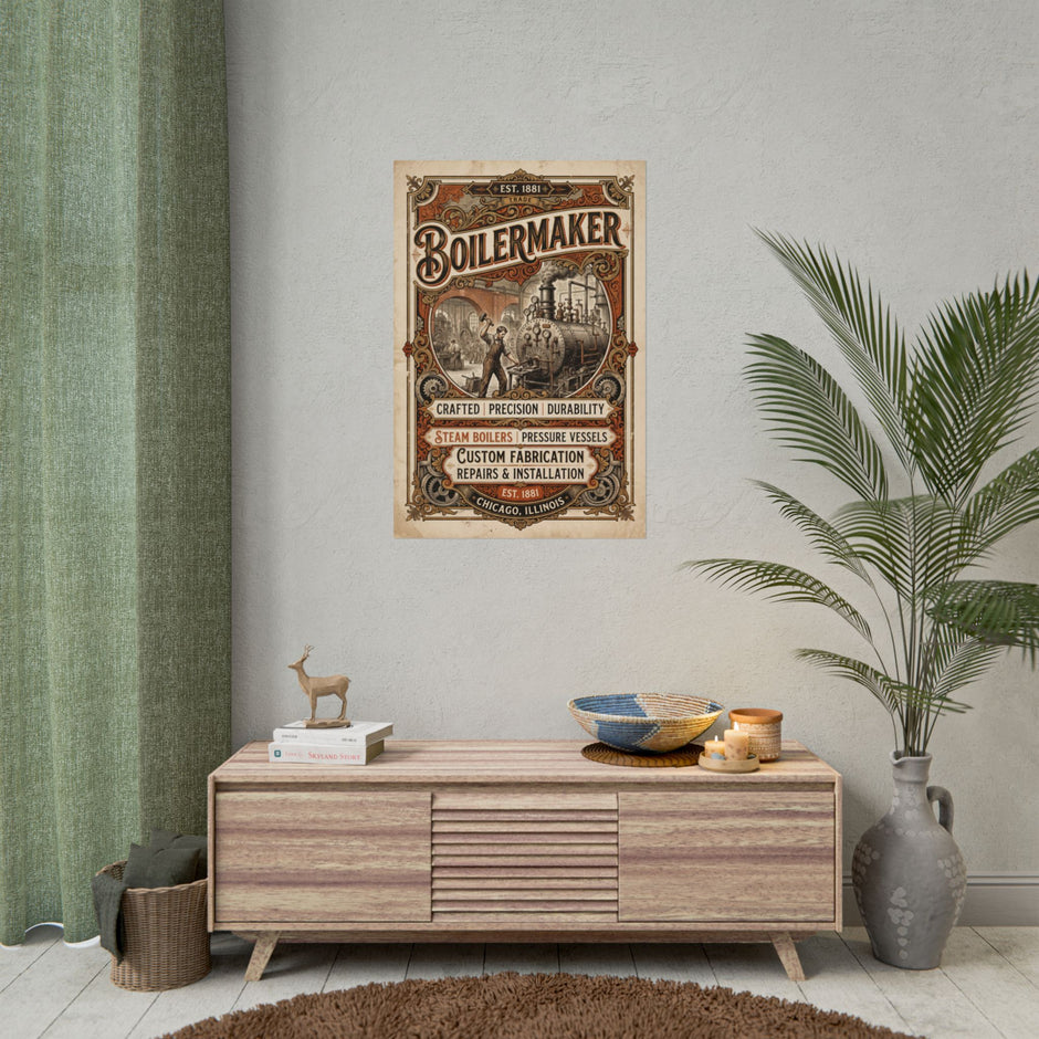 Boilermaker Vintage Industrial Rolled Poster — DCA0367