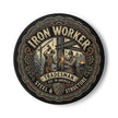 Iron Worker Tradesman Ceramic Coaster — Steel & Structure Vintage Industrial Drink Coaster - DCA0260