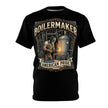 Black t-shirt with 'Boilermaker American Pride' graphic design on a white background