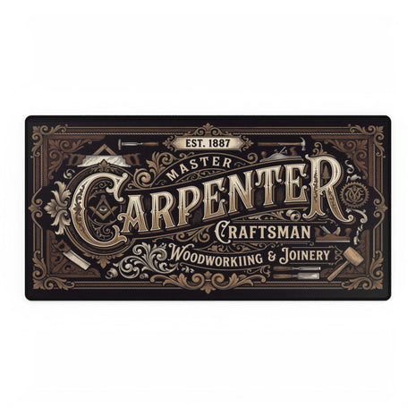 Carpenter_-_Desk_Mat - Front View on a White background