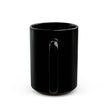 Black mug on a white background