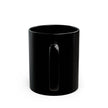 Black mug on a white background