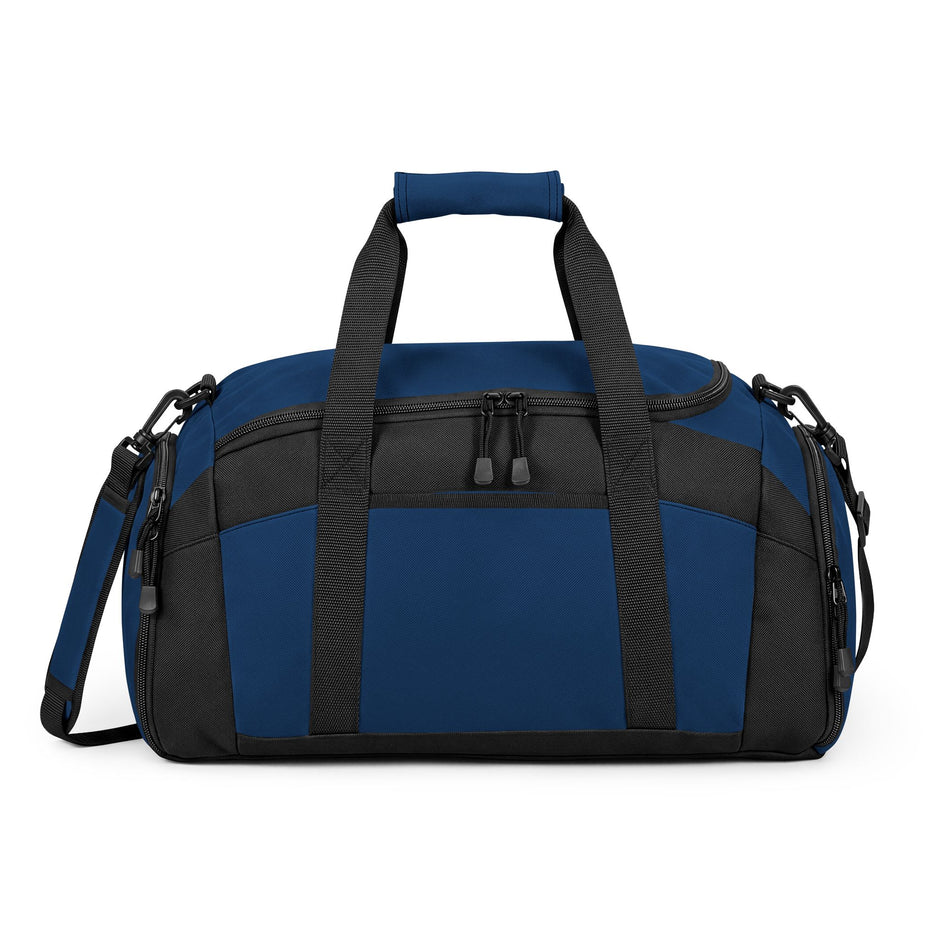 Duffel_Bag_-_Blue - Back View on White Background