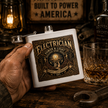 Electrician Licensed & Bonded Flask – 6oz Stainless Steel Hip Flask (Power • Lighting • Repairs) - DCA0421
