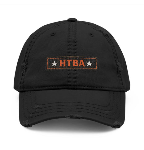 HTBA Distressed Embroidered Dad Hat – Vintage Washed Baseball Cap