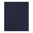 Navy blue Throw Blanket with HTBA brand label on a white background