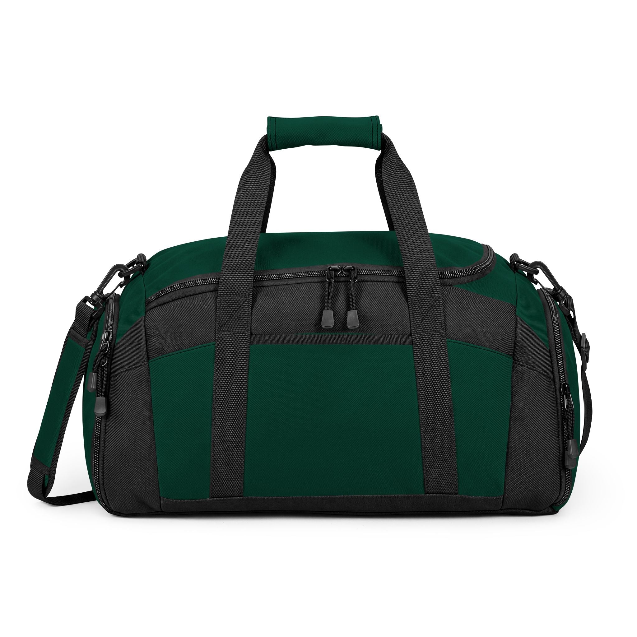 HTBA Duffel Bag - Green - Back View on White Background
