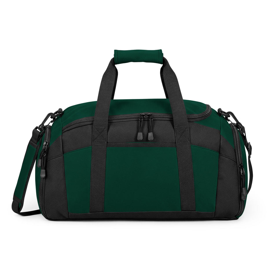 HTBA Duffel Bag - Green - Back View on White Background