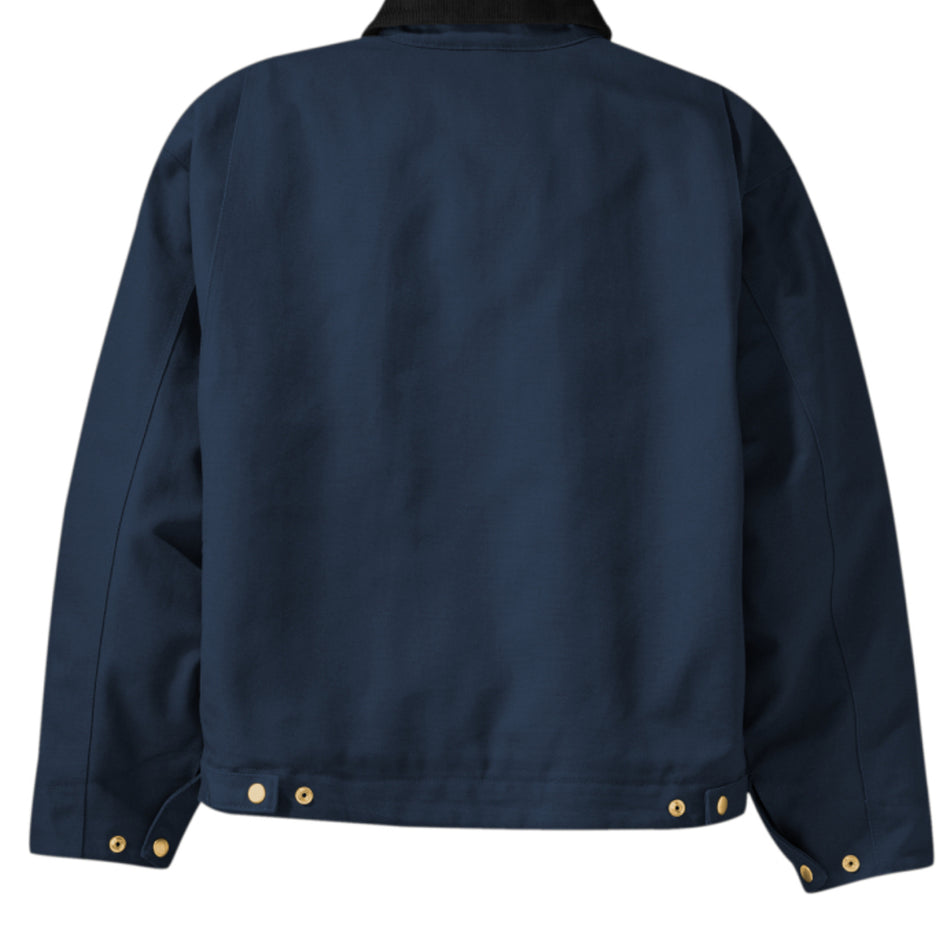 Navy/Black Jacket, backside on white background
