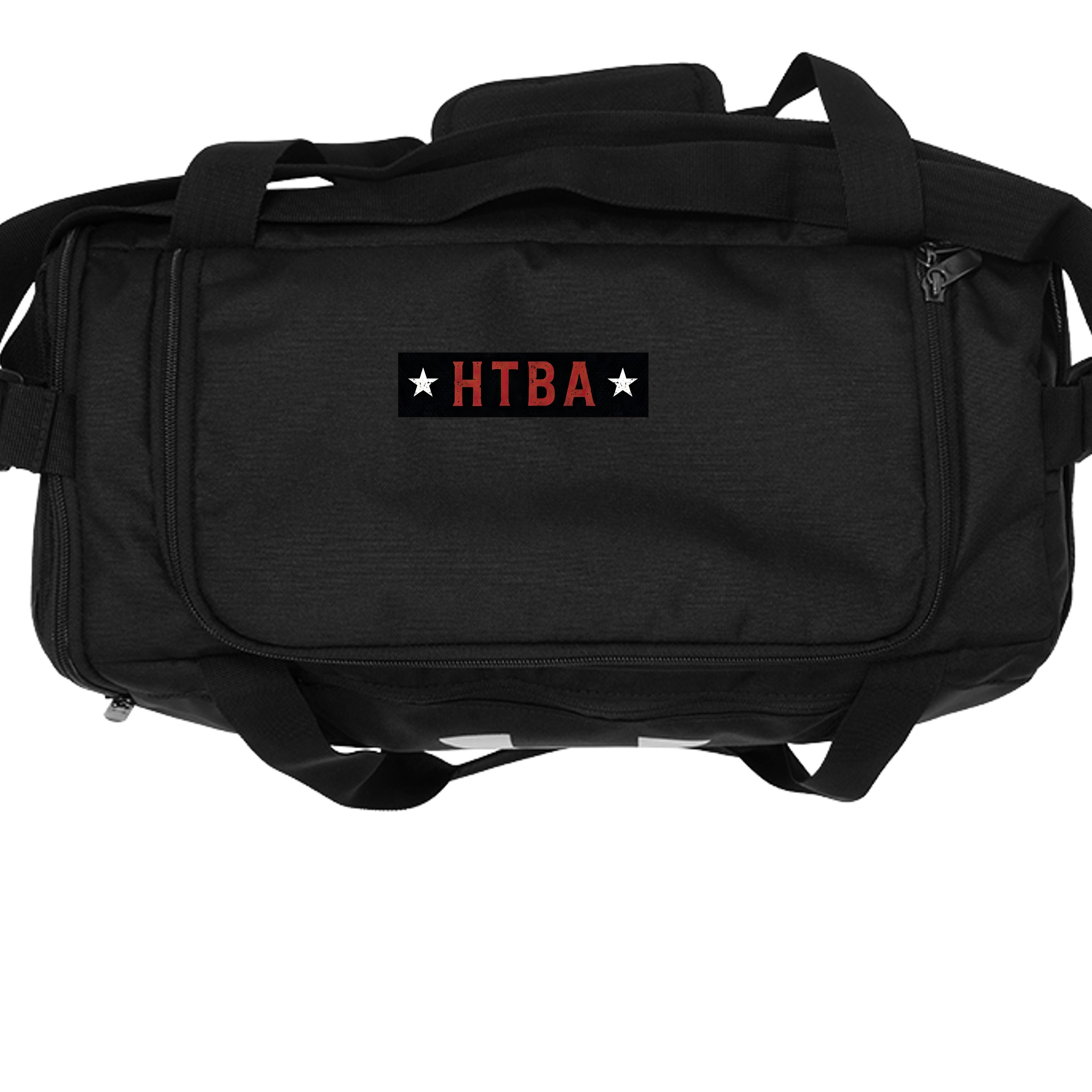 Black/ Metallic Silver HTBA Signature Under Armor Small Duffel Bag