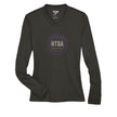 BLACK HTBA Women in Trades Medallion Long Sleeve V-neck Shirt - FRONT