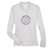 WHITE -HTBA Women in Trades Medallion Long Sleeve V-neck Shirt