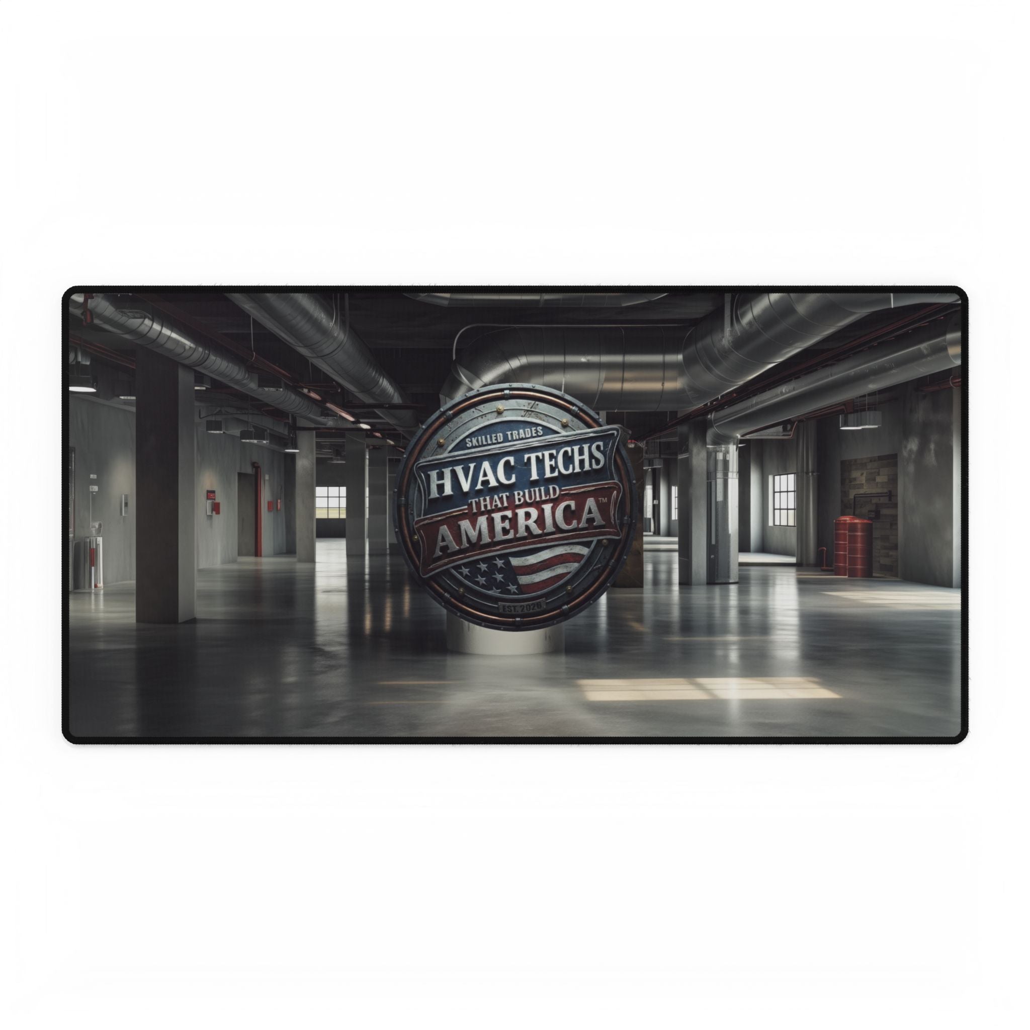 HVAC Techs That Build America Desk Mat Mouse Pad 
